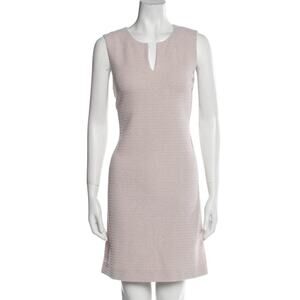 Amina Rubinacci Sheath Dress Women's EU 44 (US 8) Light Pink V-Neck Sleeveless